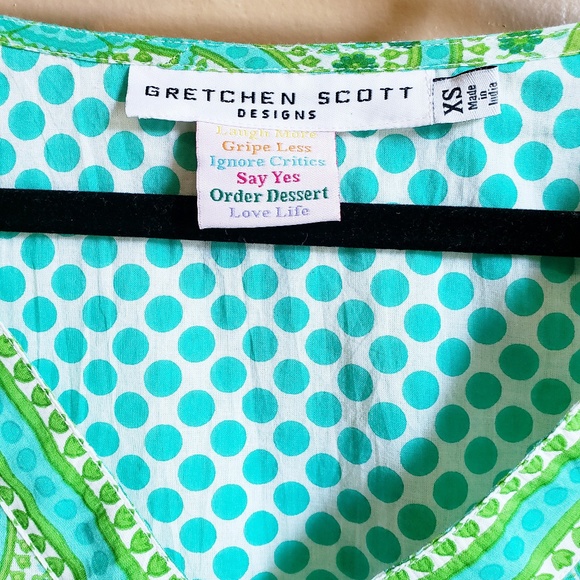 Gretchen Scott Pulley Dress Blue and Green XS - Picture 6 of 8